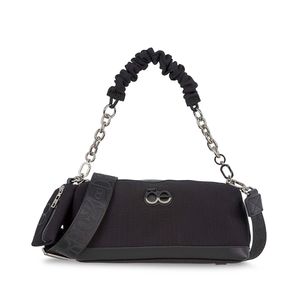 Bolsa Bowling Textil Con Monedero Color Negro