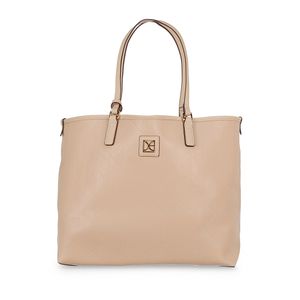 Bolsa Tote Grande Con Pouch Color Nude