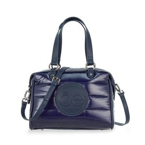 Bolsa Hobo Mediana Acolchada Color Azul Marino