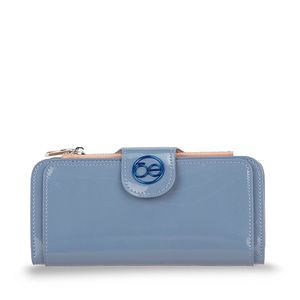 Cartera Mediana Charol Color Azul