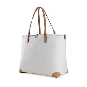 Bolsa Tote Grande Con Pouch Color Blanco