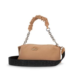 Bolsa Bowling Textil Con Monedero Color Camel