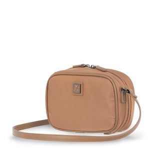 Bolsa Crossbody Chica Textil Color Café