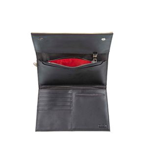 Cartera Flap Grande Textil Con Maneral Color Camel