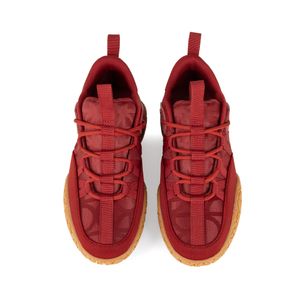 Tenis Suela Ligera Textil Color Rojo Tinto