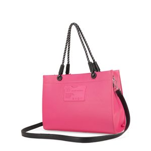 Bolsa Tote Mediano Tarjetero Decorativo Color Rosa