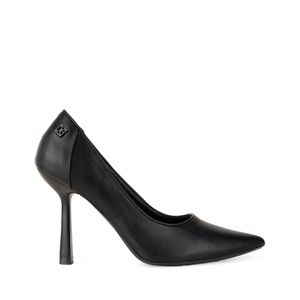 Zapatilla Puntal Tacón De Aguja Color Negro