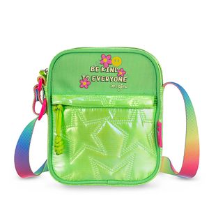 Bolsa Crossbody Mediana Textil Para Niña Color Verde