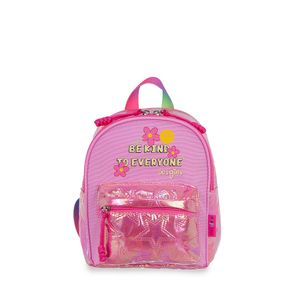 Mochila Chica Textil Para Niña Color Rosa