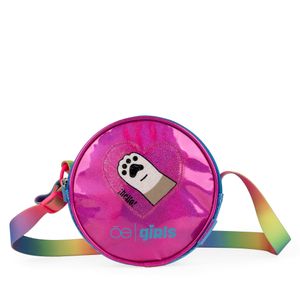 Bolsa Crossbody Mediana Para Niña Look Iridiscente Color Rosa