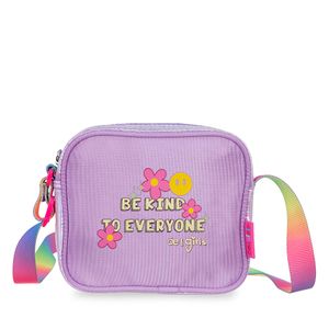 Bolsa Crossbody Mediana Textil Para Niña Color Lila