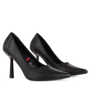 Zapatilla Puntal Tacón De Aguja Color Negro