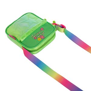 Bolsa Crossbody Mediana Textil Para Niña Color Verde