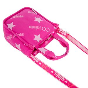 Bolsa Tote Mediana Textil Para Niña Color Rosa