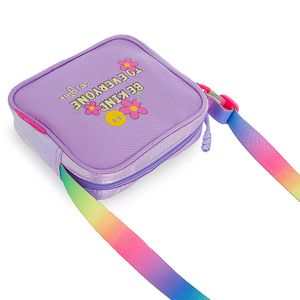 Bolsa Crossbody Mediana Textil Para Niña Color Lila