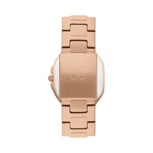 Reloj Análogo Para Dama Con Indicadores De Colores Y Correa De Acero Inoxidable Color Copper