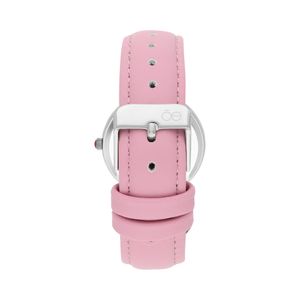 Reloj Análogo Para Dama Con Pedrería En Indicadores Y Correa Color Rosa