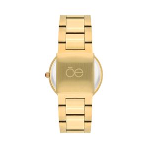 Reloj Análogo Para Dama Con Pedrería En Indicadores Color Oro
