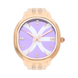 Reloj Análogo Para Dama Con Pedrería En Indicadores Color Copper
