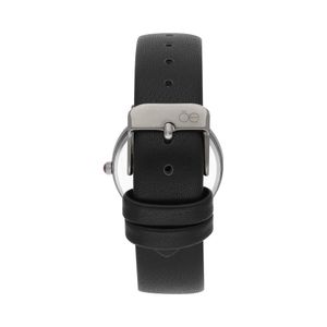 Reloj Análogo Para Dama Con Fondo Espejo Y Pedrería En Indicadores Color Negro