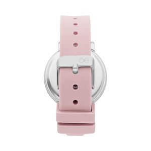 Reloj Digital Unisex Con Correa De Silicón Elemental Con Relieve Color Rosa