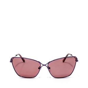 Lente Solar En Forma Cat Eye Con Armazón De Metal Color Morado