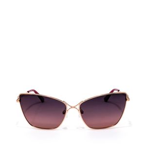 Lente Solar En Forma Cat Eye Con Armazón De Metal Color Copper
