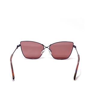 Lente Solar En Forma Cat Eye Con Armazón De Metal Color Morado