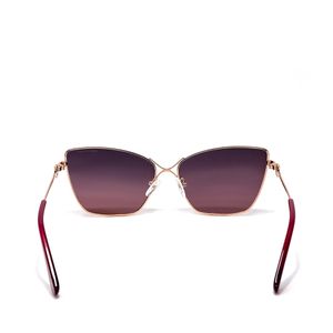 Lente Solar En Forma Cat Eye Con Armazón De Metal Color Copper