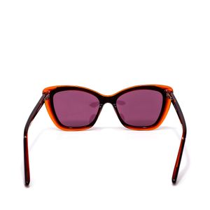 Lente Solar En Forma Cat Eye Con Armazón De Acetato Color Café