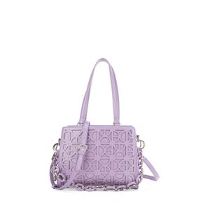 Bolsa Satchel Chica Detalle Cadena Color Lila