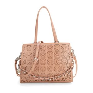 Bolsa Satchel Grande Detalle Cadena Color Nude