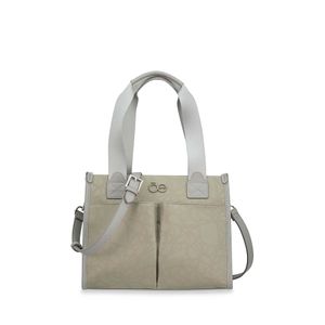 Bolsa Tote Mediano Monograma Estampado Color Gris