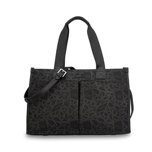 Bolsa Tote Grande Monograma Estampado Color Negro