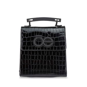 Mochila Mediana Look Animal Skin Color Negro
