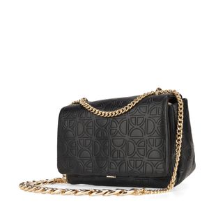 Bolsa Crossbody Monograma Troquelado Color Negro