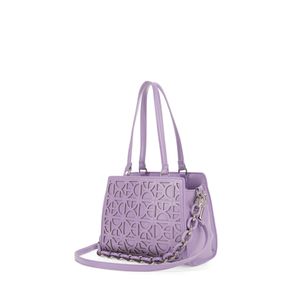 Bolsa Satchel Chica Detalle Cadena Color Lila