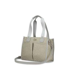 Bolsa Tote Mediano Monograma Estampado Color Gris