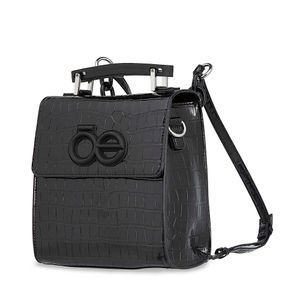 Mochila Mediana Look Animal Skin Color Negro