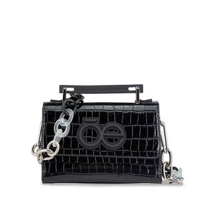 Bolsa Briefcase Look Animal Skin Color Negro