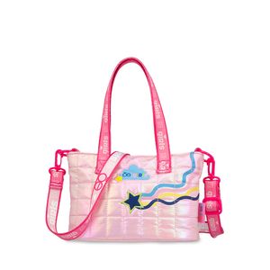 Bolsa Tote Mediana Acolchada Para Niña Color Rosa