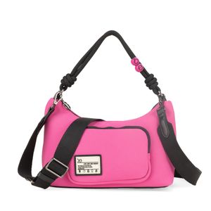 Bolsa Hobo Mediana Con Charm Color Magenta