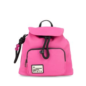 Mochila Chica Con Charm Color Magenta