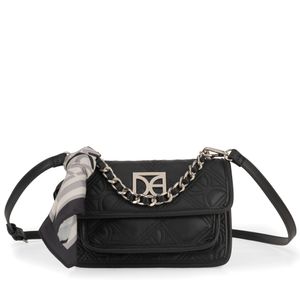 Bolsa Briefcase Mediana Con Mascada Color Negro