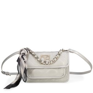 Bolsa Briefcase Mediana Con Mascada Color Plata