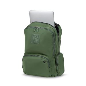 Pañalera Mochila Nylon Con Accesorios Color Verde Olivo