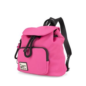 Mochila Chica Con Charm Color Magenta