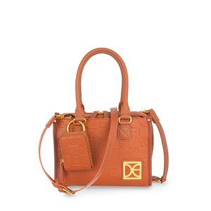 Bolsa Satchel Chica Con Monedero Color Tan