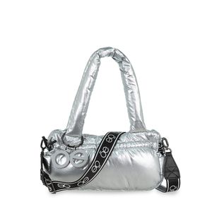 Lady Bag Mediana Con Charm Color Plata