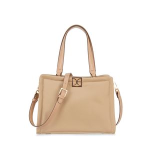 Bolsa Satchel Grande Textil Color Camel